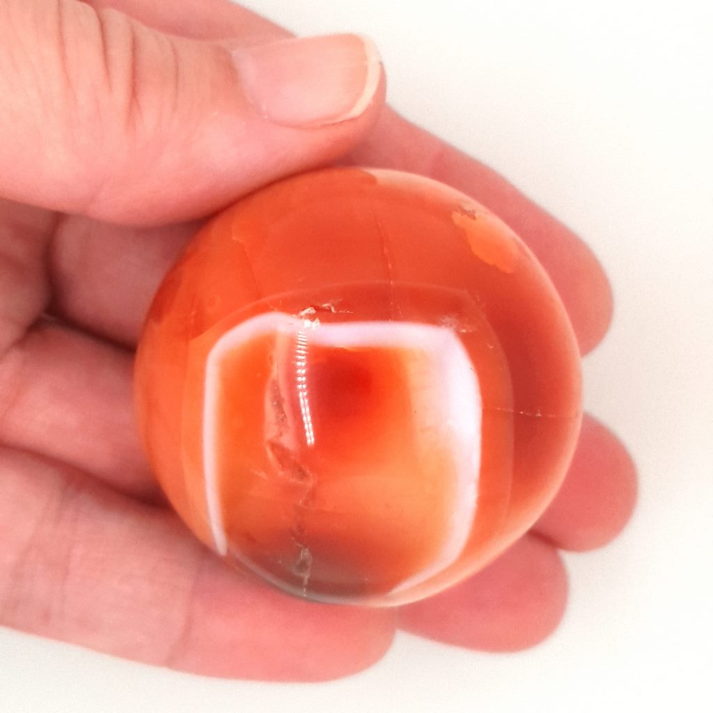 carnelian crystal sphere