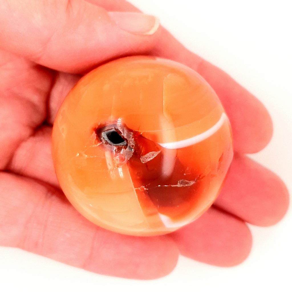 carnelian crystal sphere