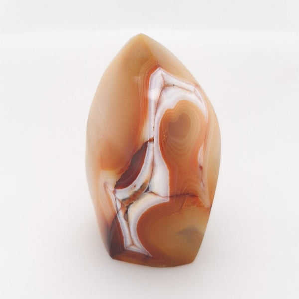 Carnelian Flame Polished Carved Stone for Energy Healing & Home Decor