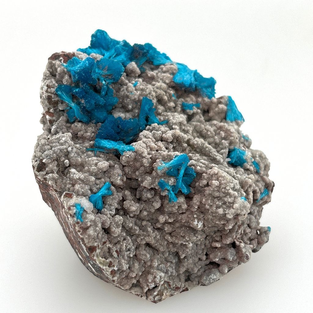 Cavansite on Matrix – Natural Crystal Cluster