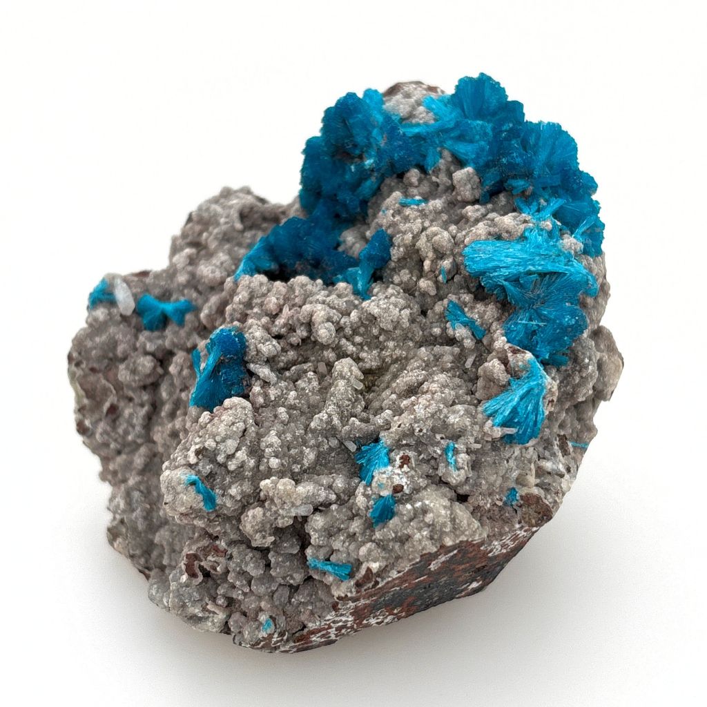 Cavansite on Matrix – Natural Crystal Cluster