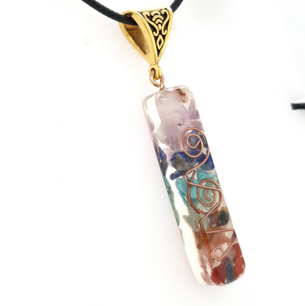 chakra orgonite pendants