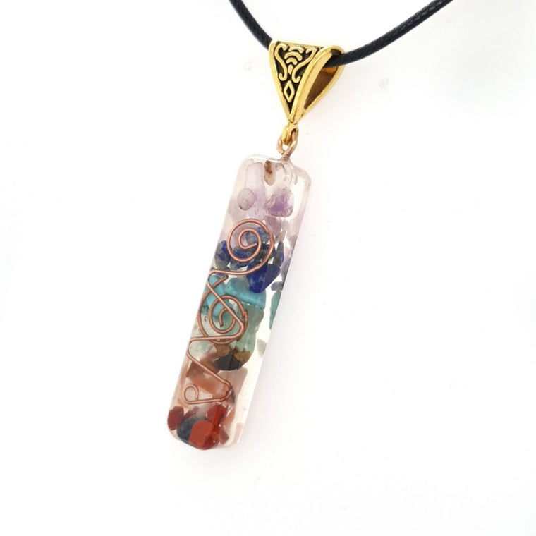 chakra orgonite pendants