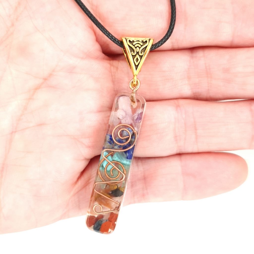 chakra orgonite pendants