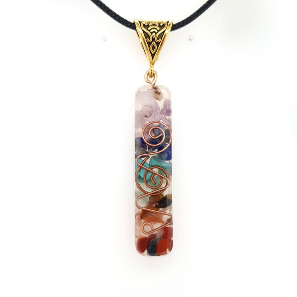 chakra orgonite pendants