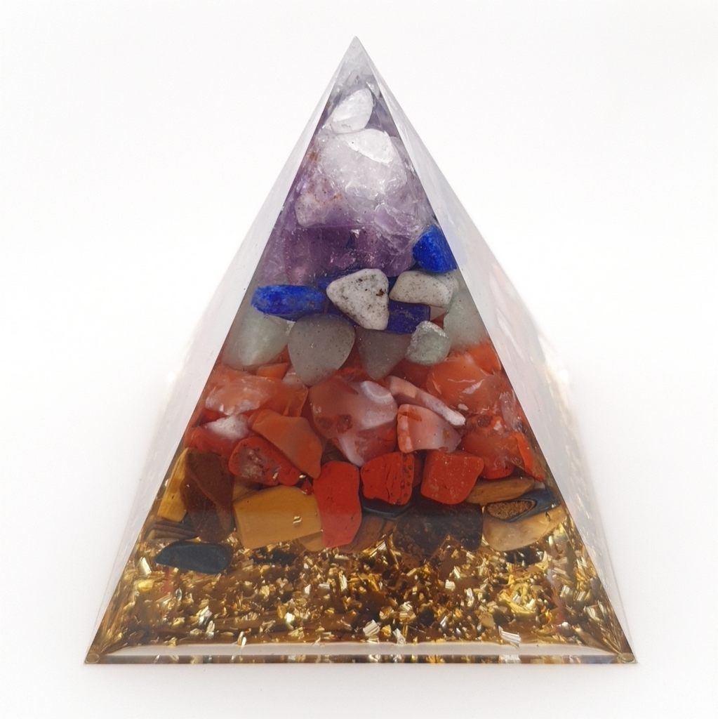 orgonite chakra pyramid Sri Yantra