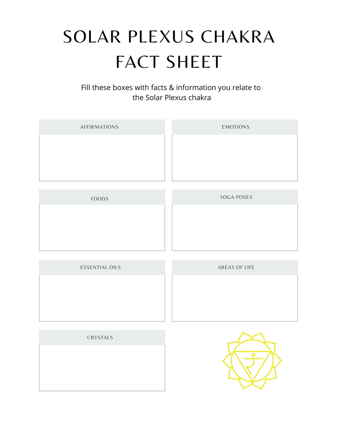 chakra planner digital download