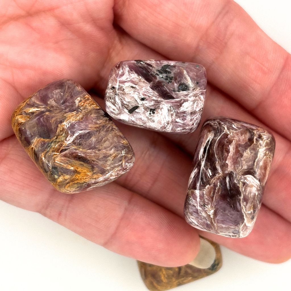 charoite tumble stones