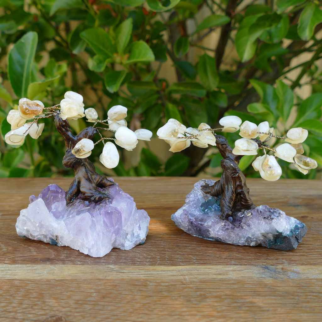 Bonsai Gem Tree with Citrine Crystal Leaves