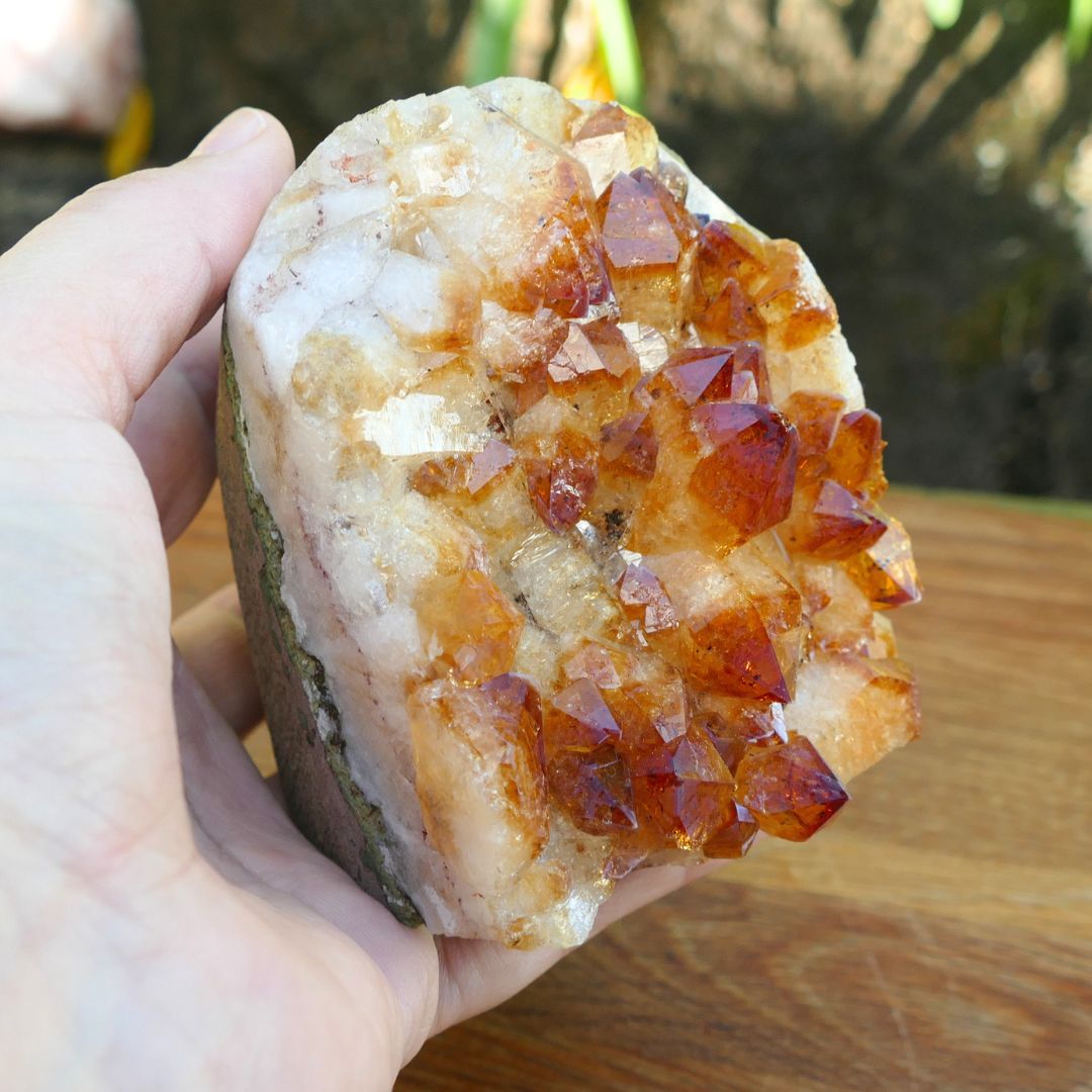 Large Citrine Crystal Cluster 813g | Standing Citrine Display