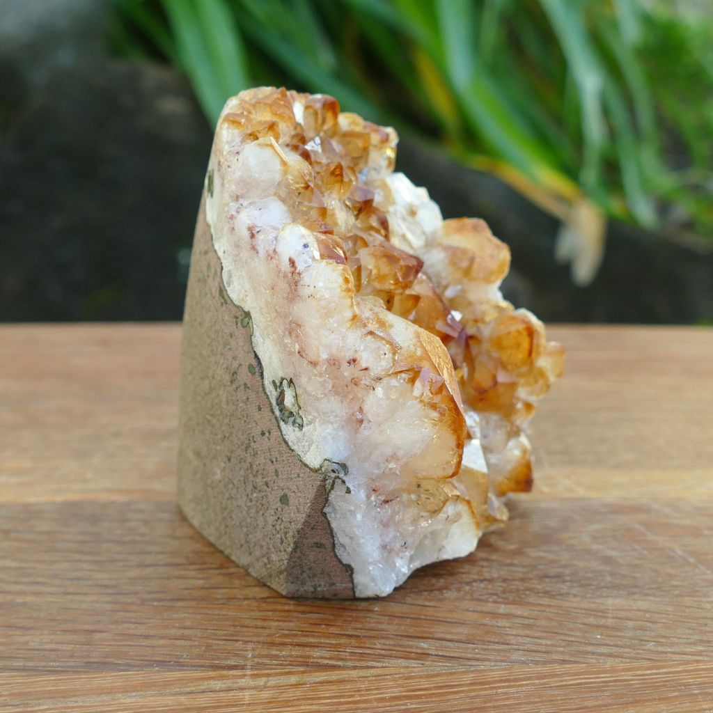 Citrine Crystal Cluster with Cut Base – 487g Abundance Crystal Display