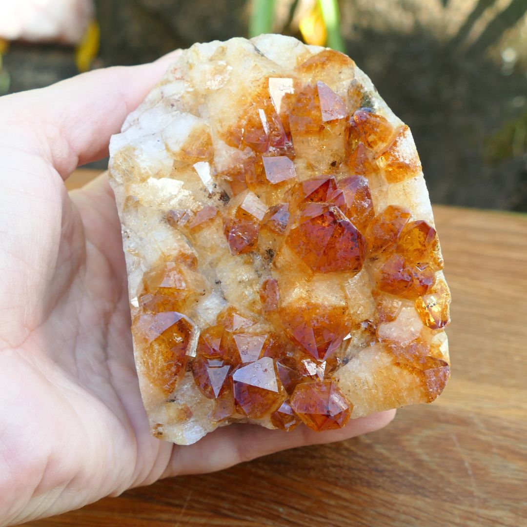 Large Citrine Crystal Cluster 813g | Standing Citrine Display
