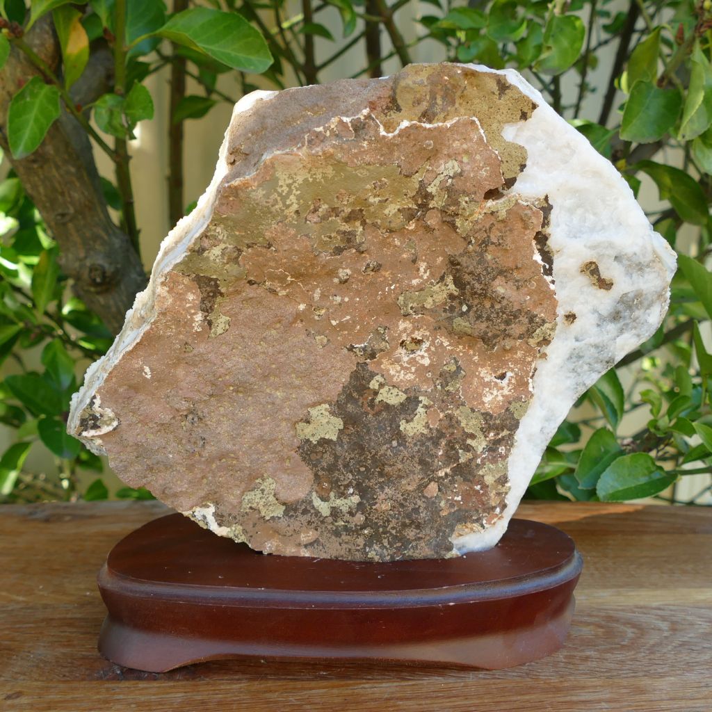 citrine cluster on Wood stand