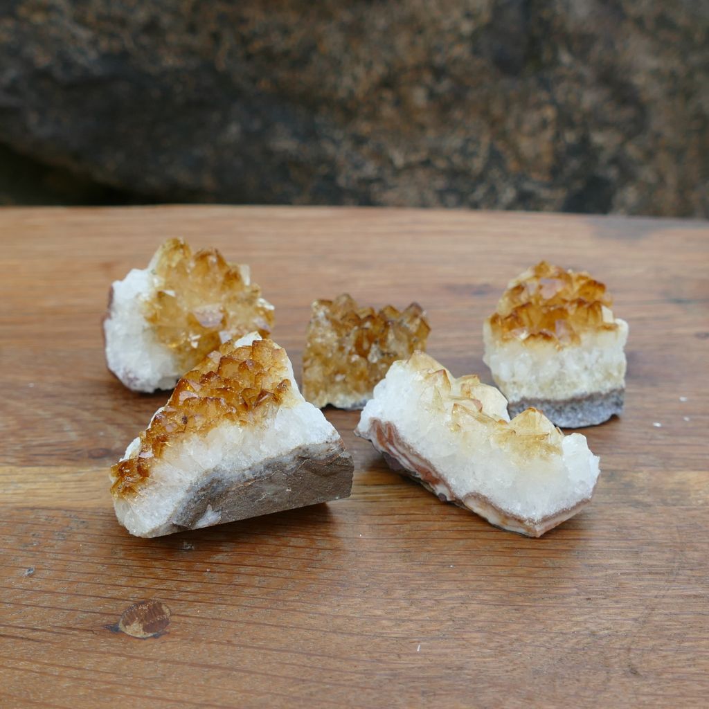 5 pack small citrine clusters