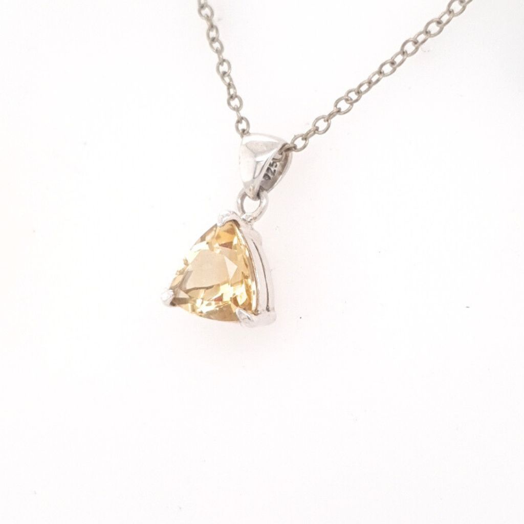 citrine faceted pendant