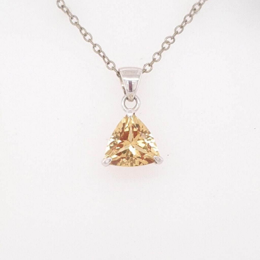 citrine faceted pendant