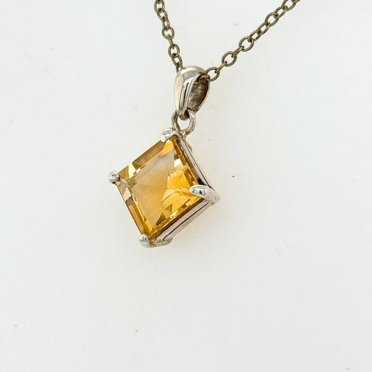 citrine crystal pendant