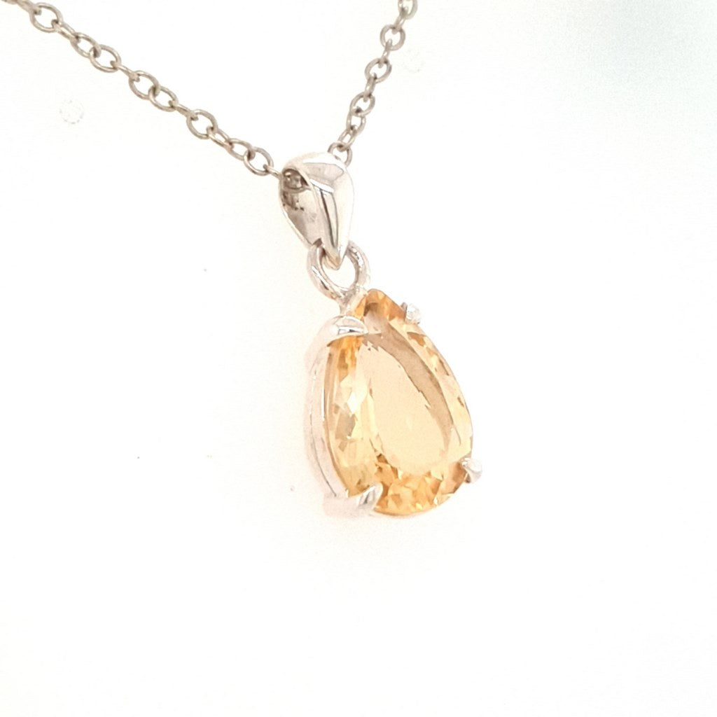 citrine faceted pendant