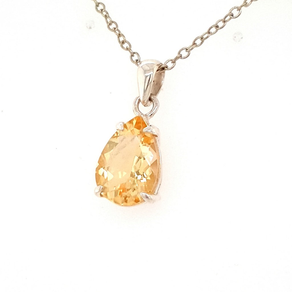 citrine faceted pendant