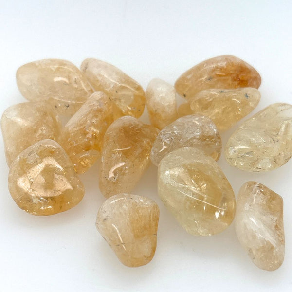 Tumbled Citrine Stones - 20mm Crystals. Polished Gemstones for Healing, Reiki, Chakra