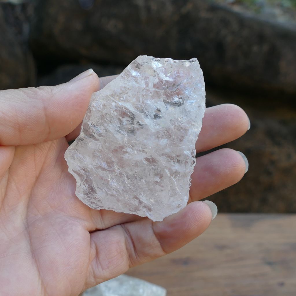 clear quartz natural chunks