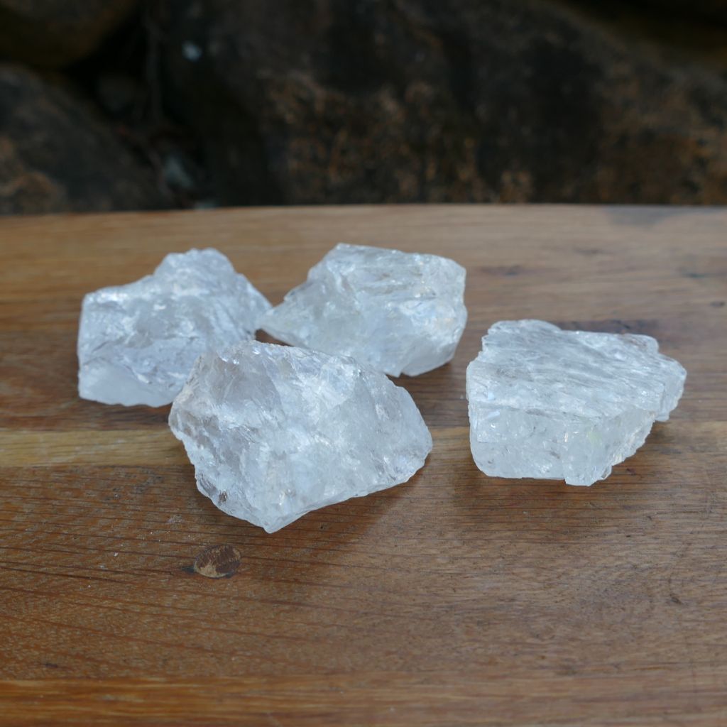 clear quartz natural chunks