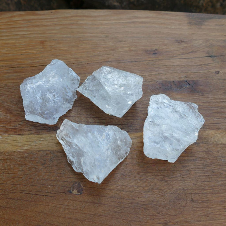 clear quartz natural chunks