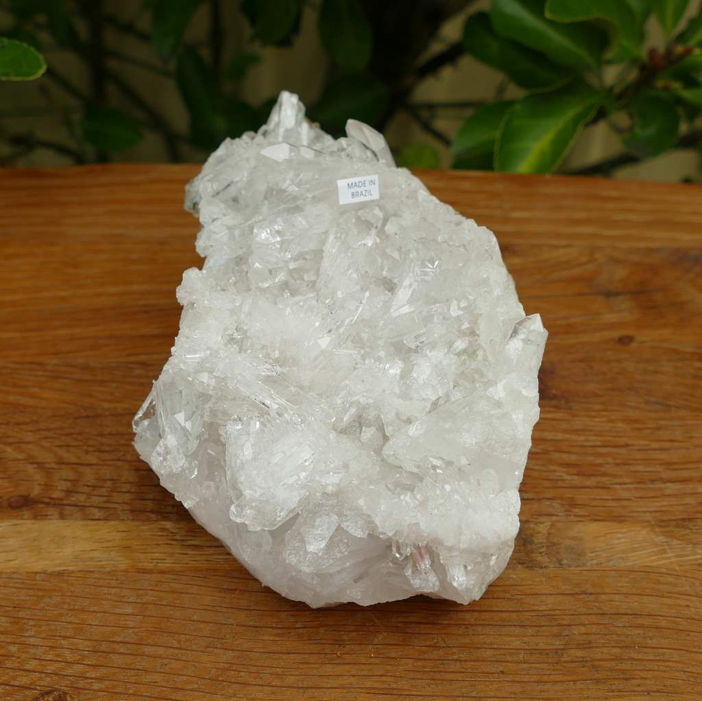 clear quartz crystal cluster