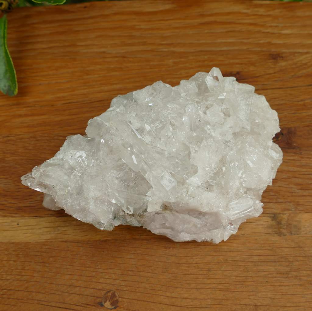 clear quartz crystal cluster