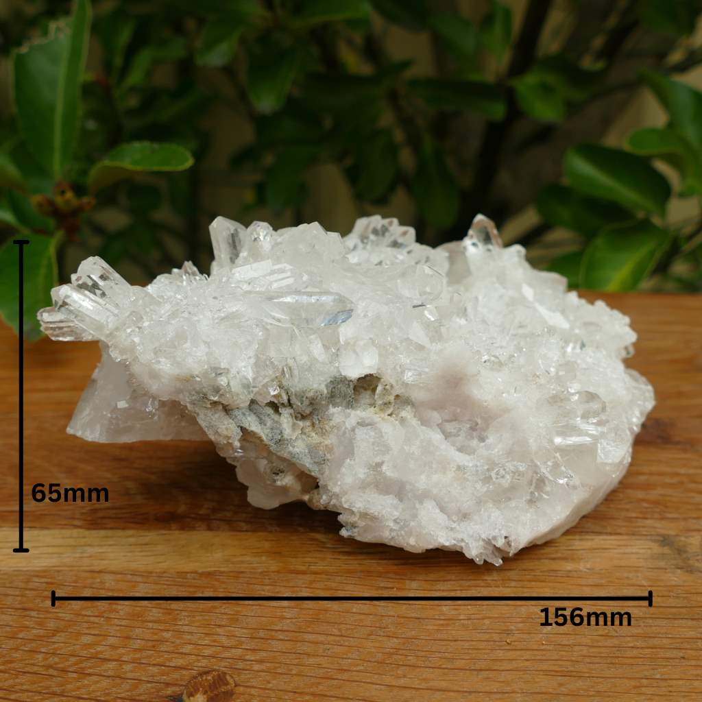 clear quartz crystal cluster
