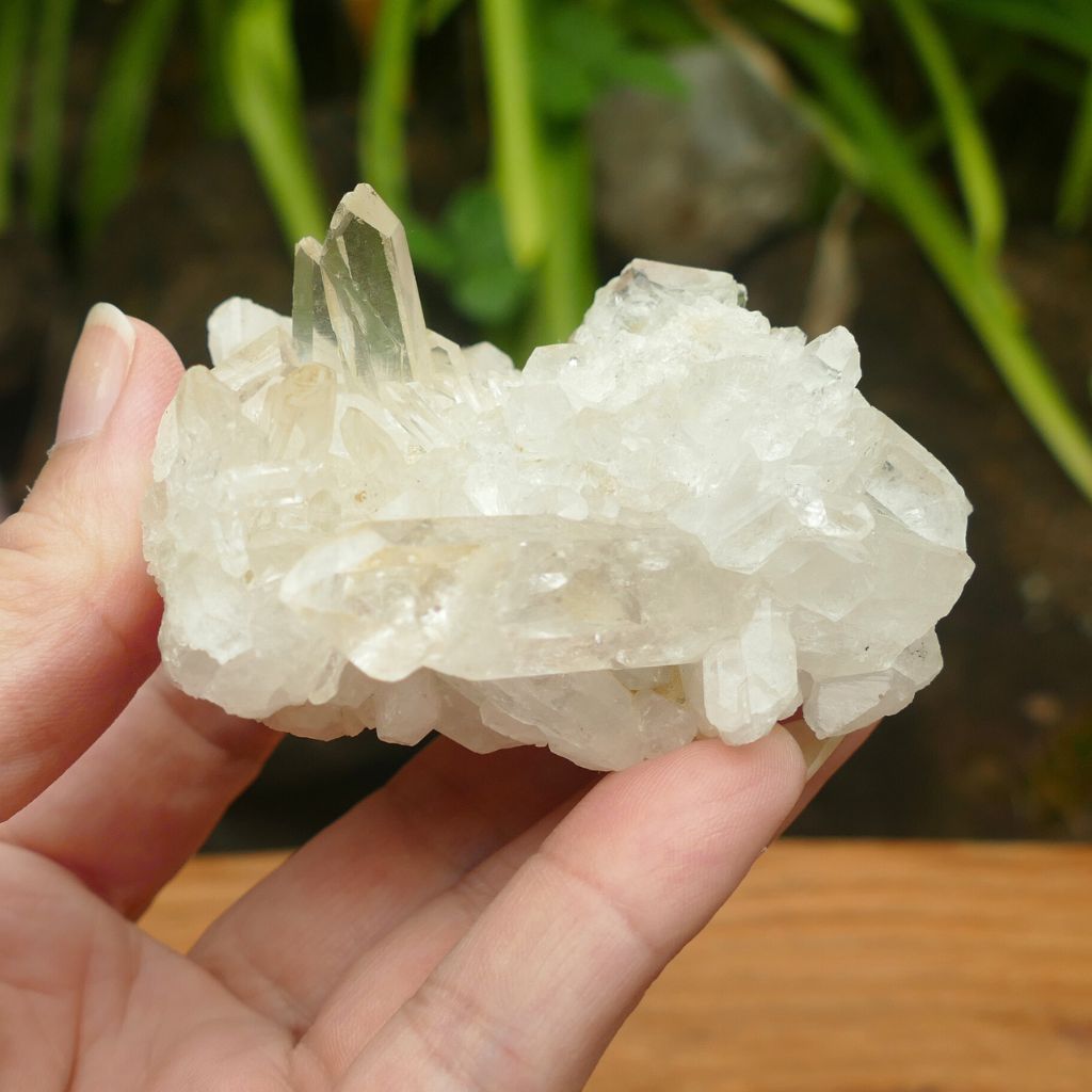 clear quartz cluster