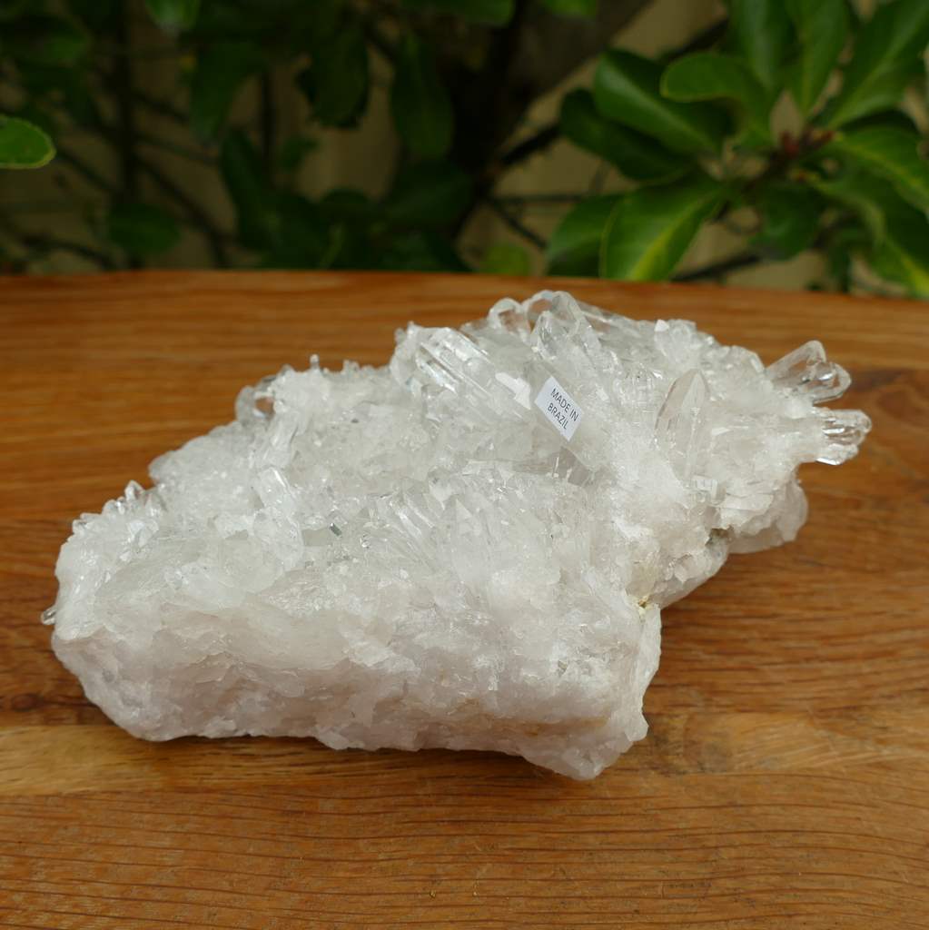 clear quartz crystal cluster