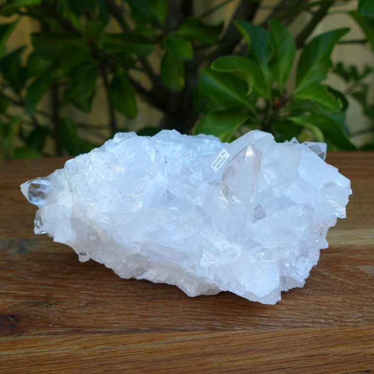 clear quartz crystal cluster