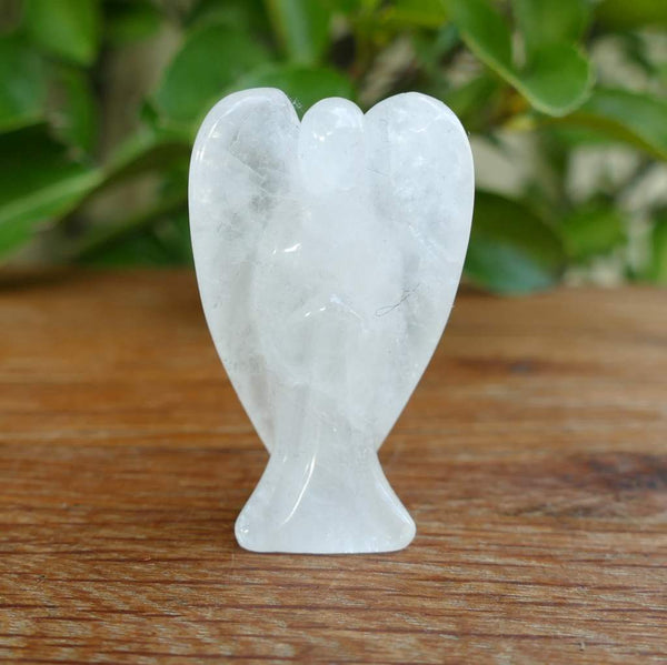 Clear Quartz Angel Polished Natural Crystal Healing Stone