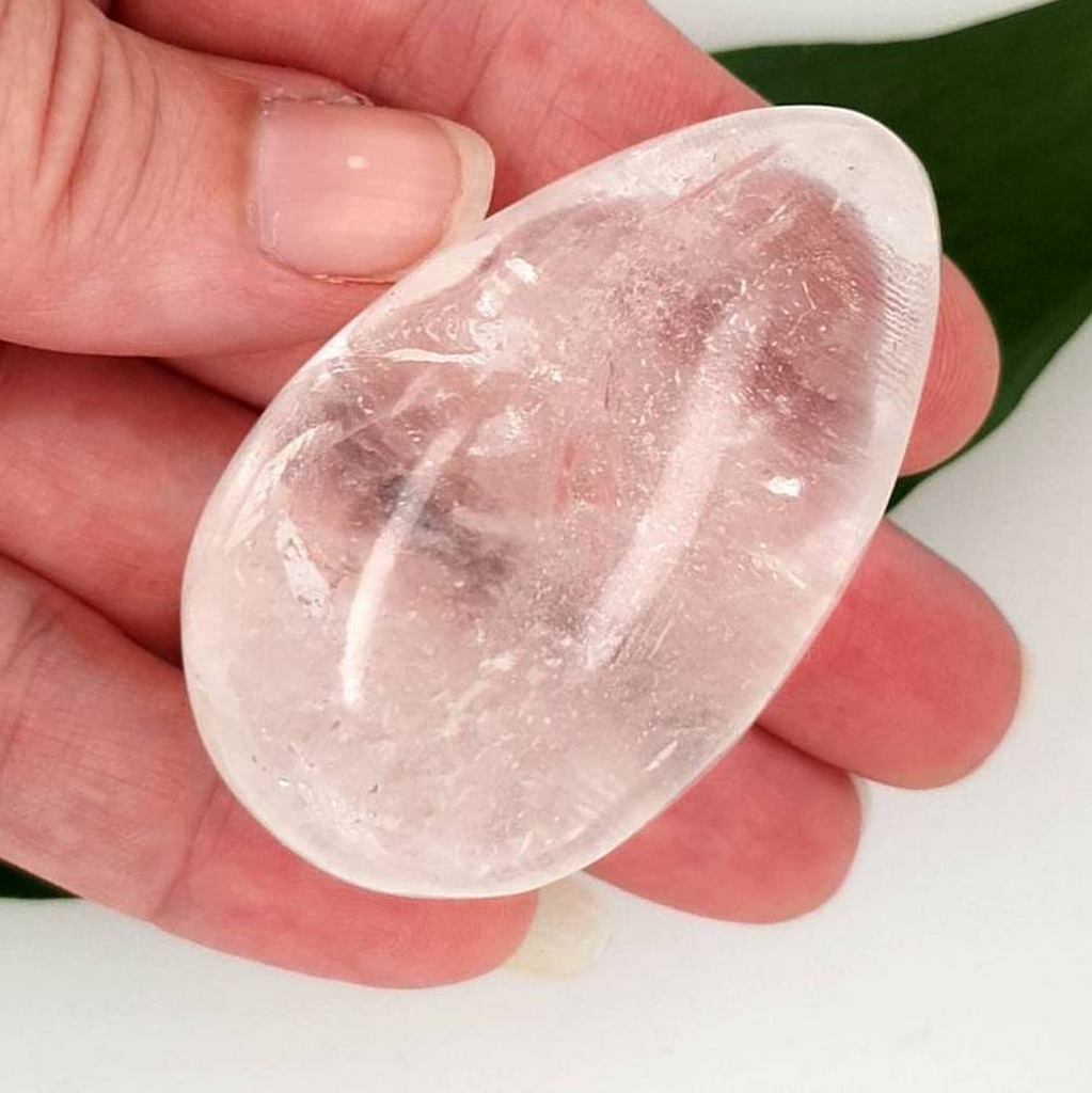 clear quartz crystal egg