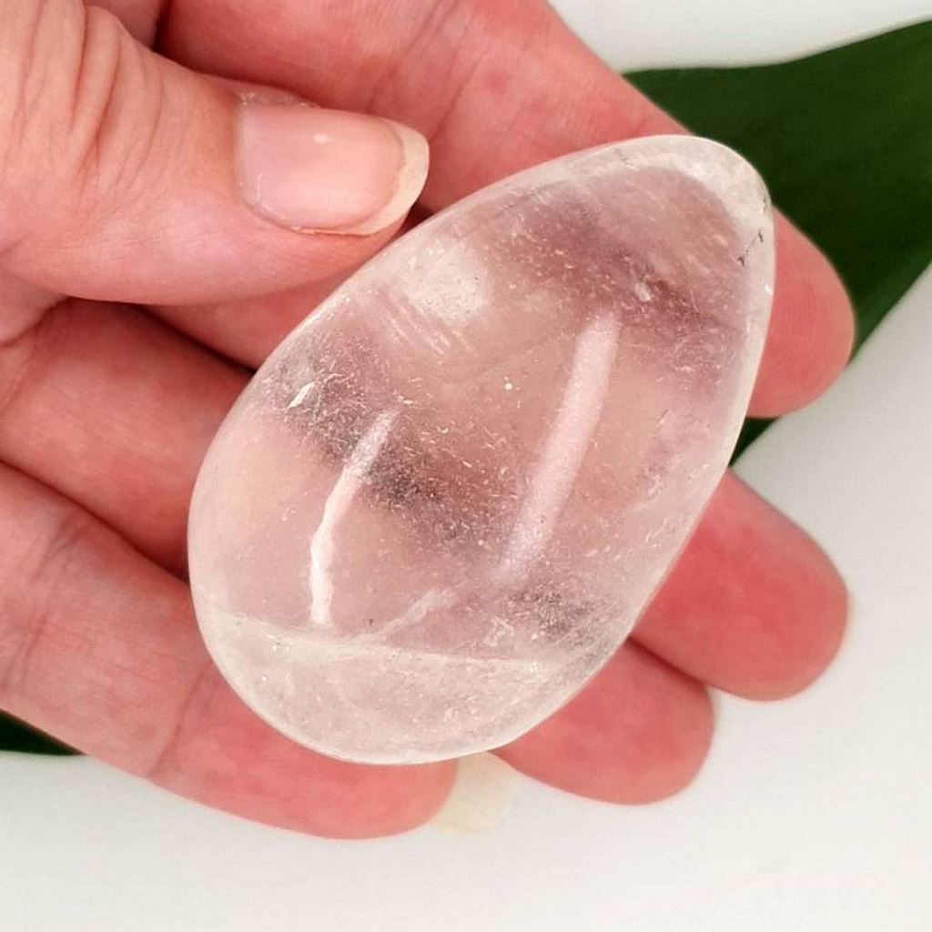 clear quartz crystal egg
