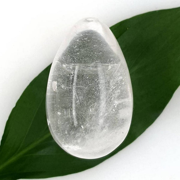 Clear Quartz Crystal Egg Shape for Reiki Energy Healing and Massage