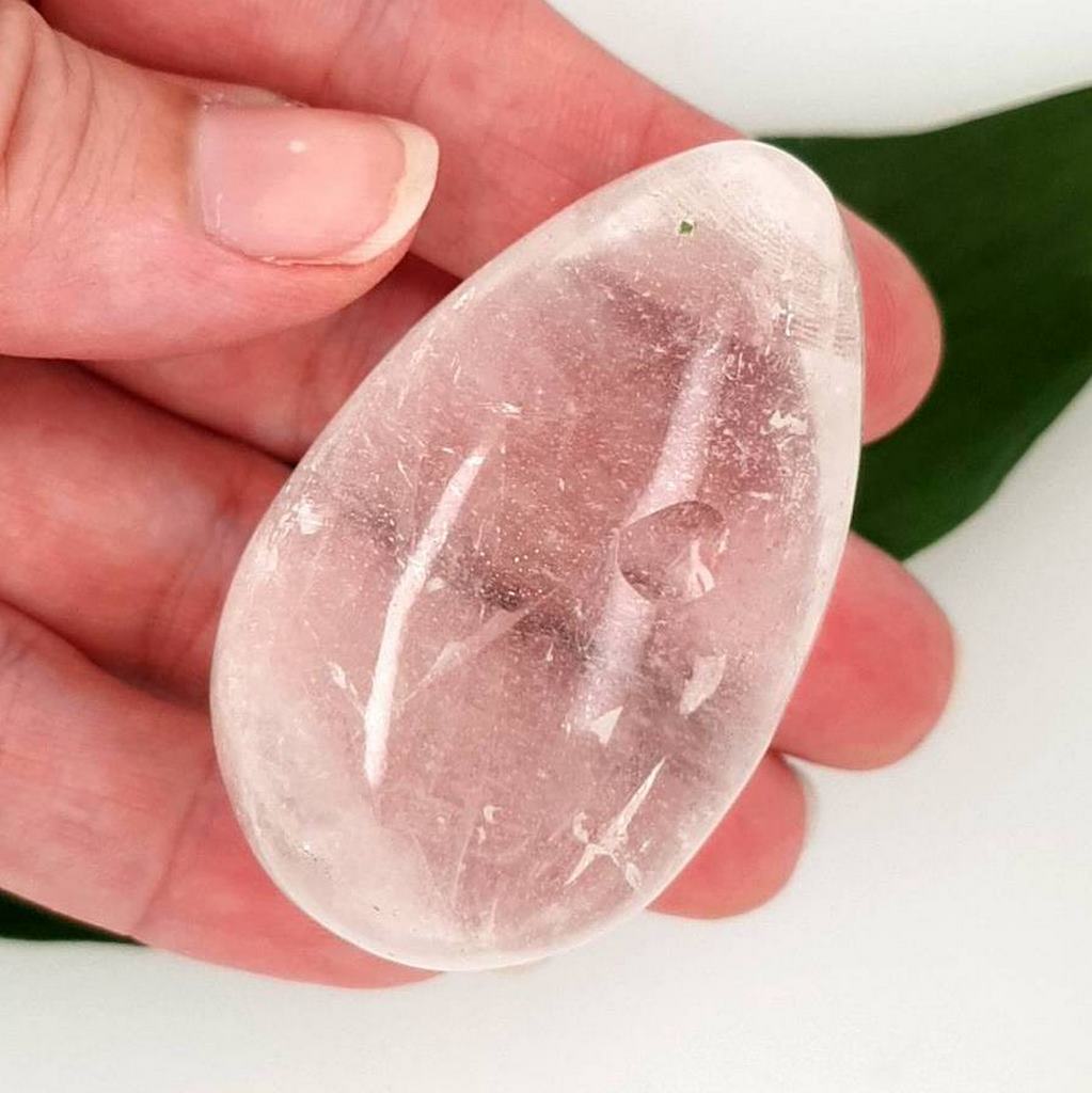 clear quartz crystal egg