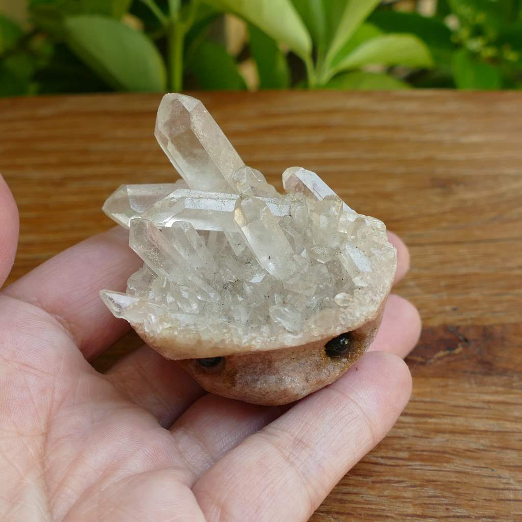 clear quartz cluster hedgehog