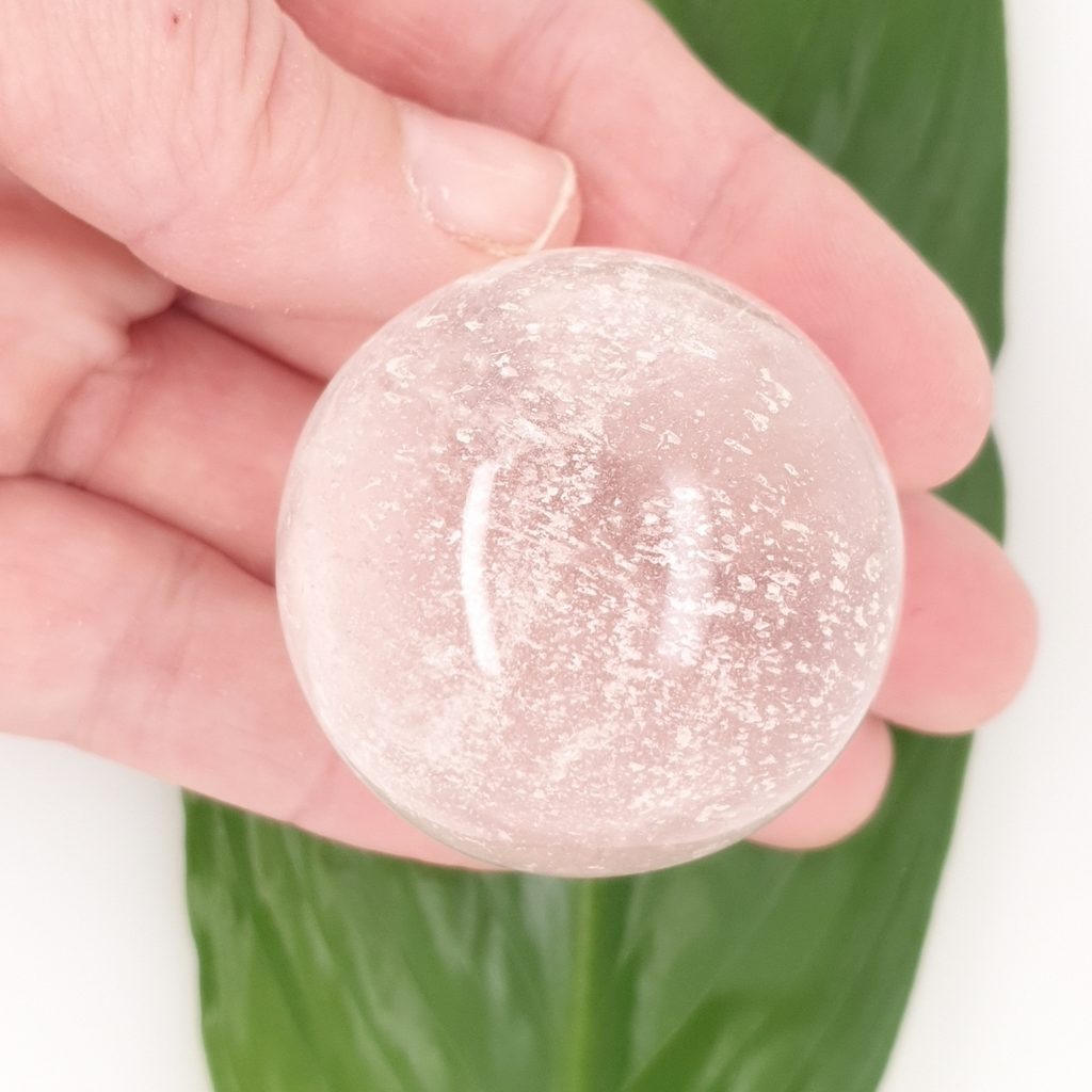 clear quartz crystal sphere