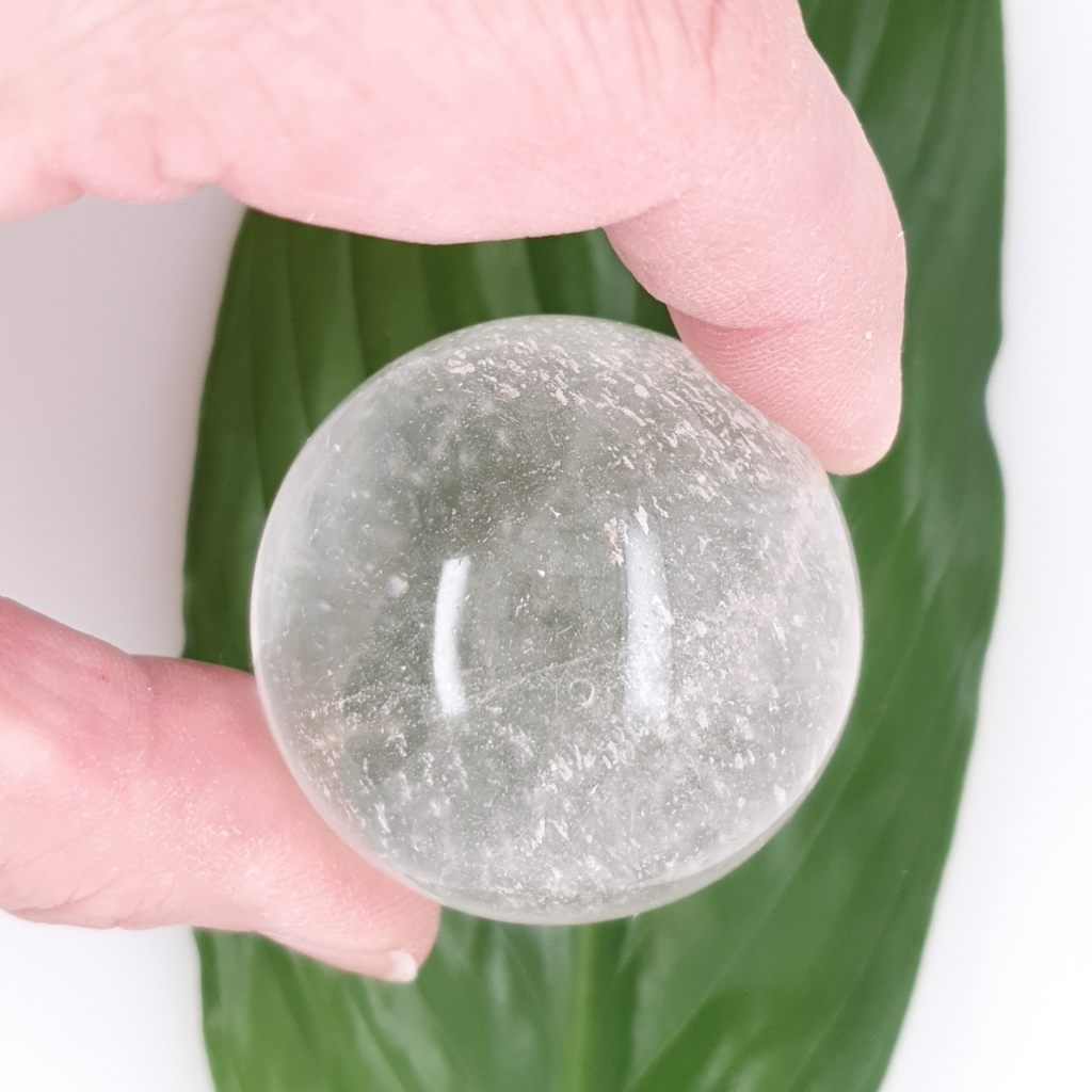 clear quartz crystal sphere