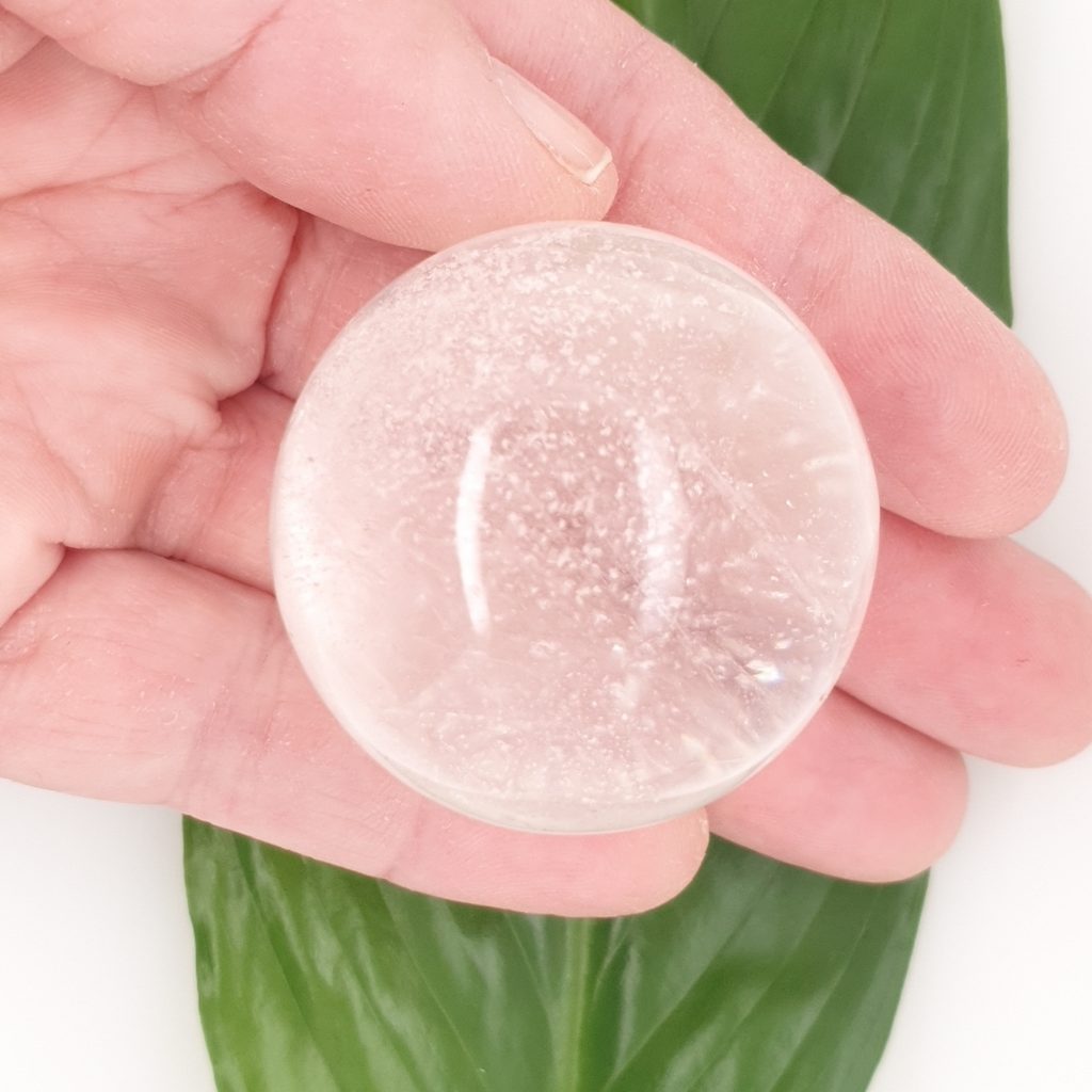 clear quartz crystal sphere