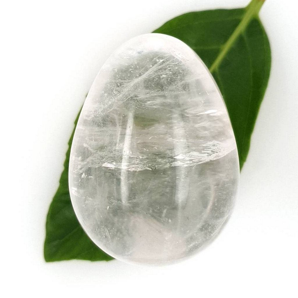 Crystal Egg Clear Quartz Polished Natural Gemstone Powerful Healing Reiki Meditation Massage