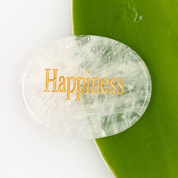 Clear Quartz Happiness Palm Stone – Positive Energy & Joy
