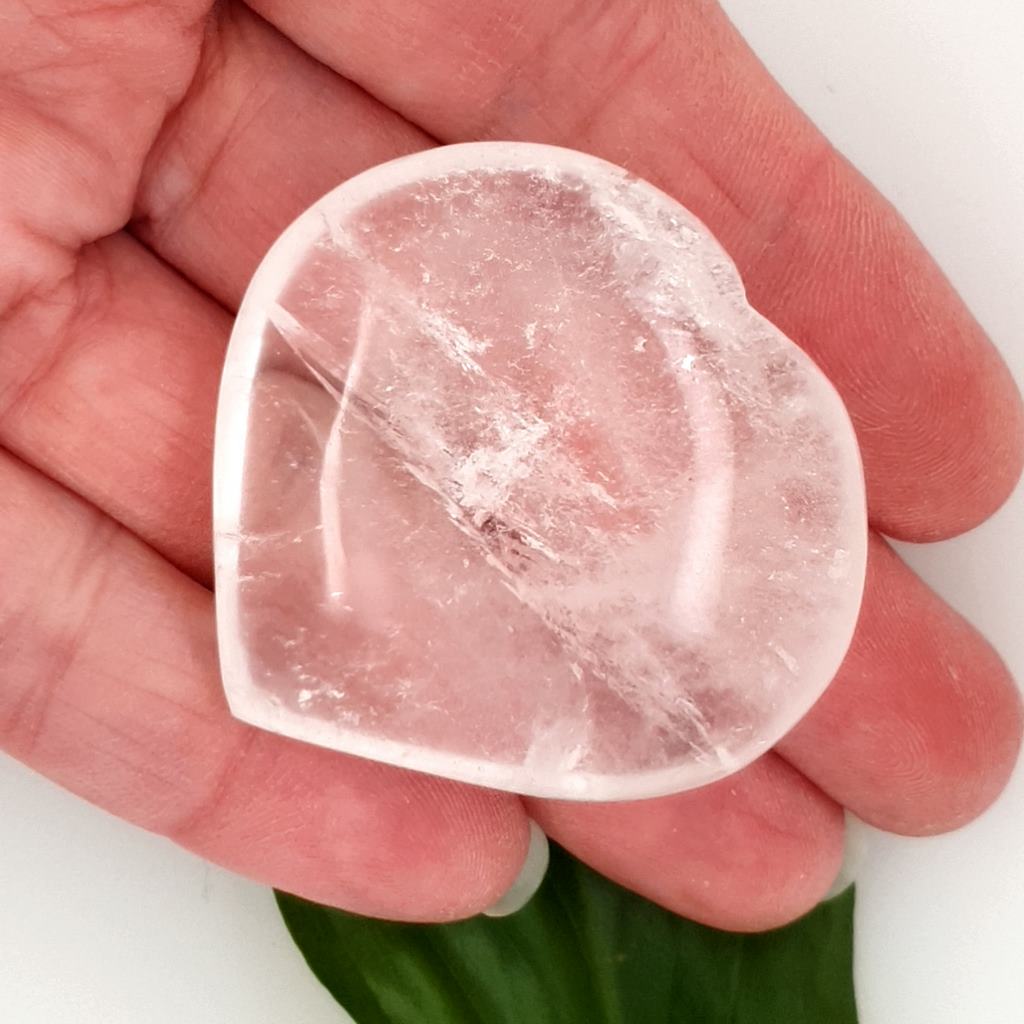 Clear Quartz Crystal Hearts