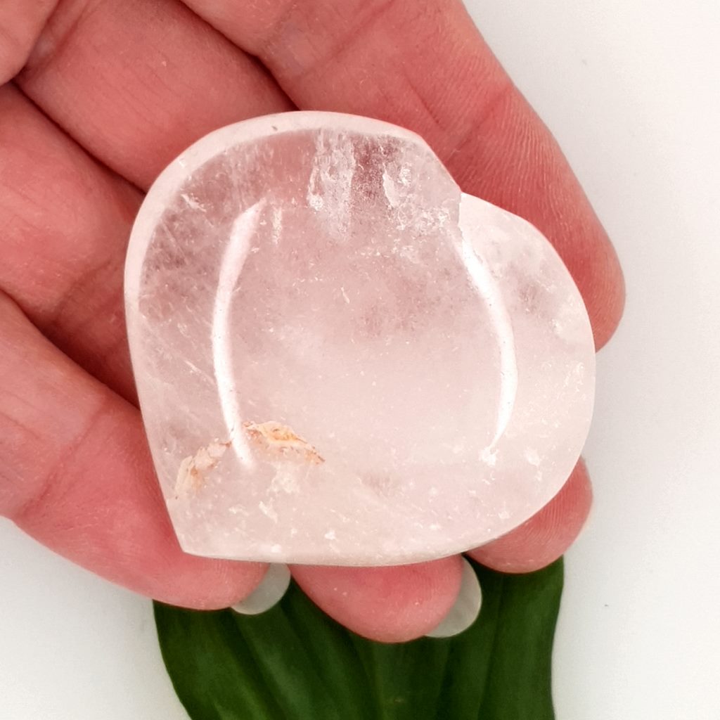 Clear Quartz Crystal Hearts
