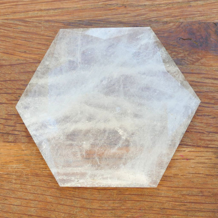Clear Quartz Hexagon Charging Plate