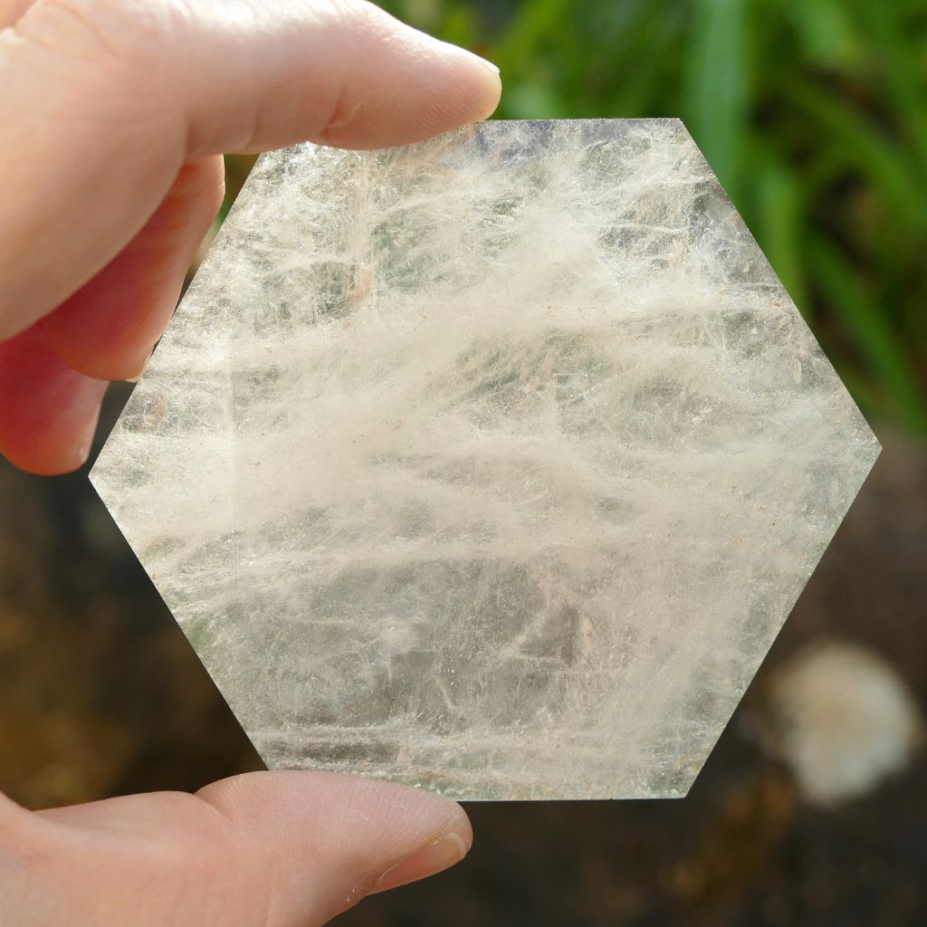 Clear Quartz Hexagon Charging Plate