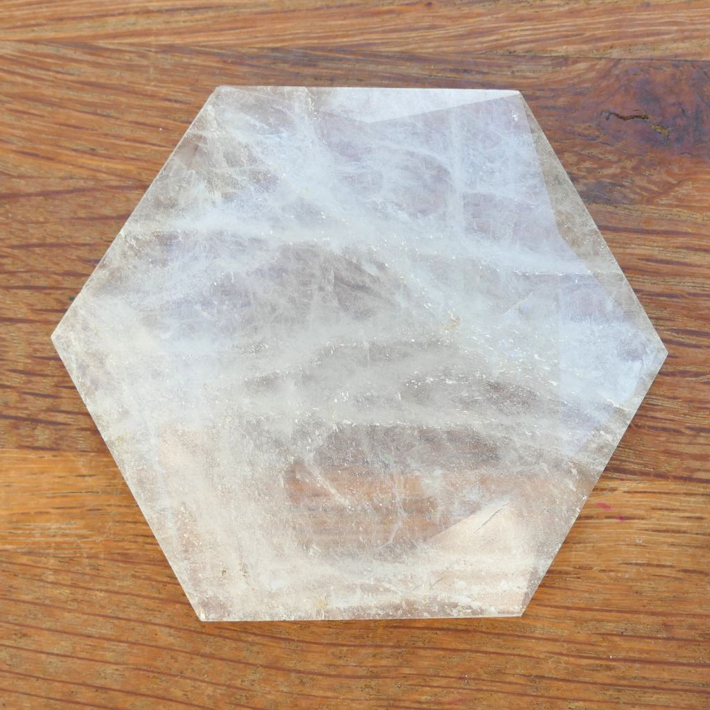 Clear Quartz Hexagon Charging Plate