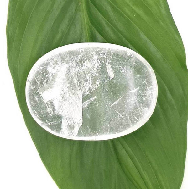 Clear Quartz Palm Stones Massage Worry Stone for Chakra Healing